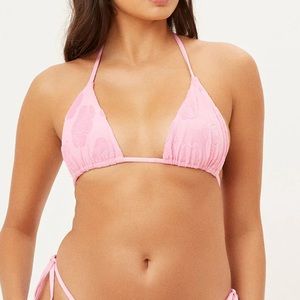 Tia Floral Terry Bikini Top